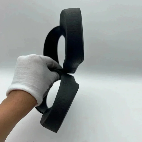 Salvatore Ferragamo Women's $340 Groove Gancini Pool Slide Sandals Black US 7 M - Picture 8 of 11